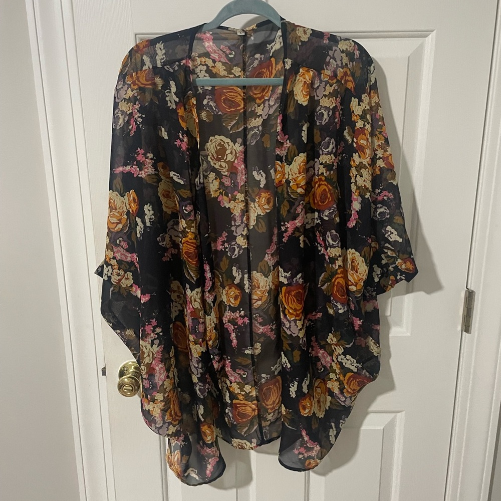 Floral large kimono